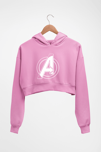 Avengers Crop HOODIE FOR WOMEN-Light Baby Pink-Ektarfa.online