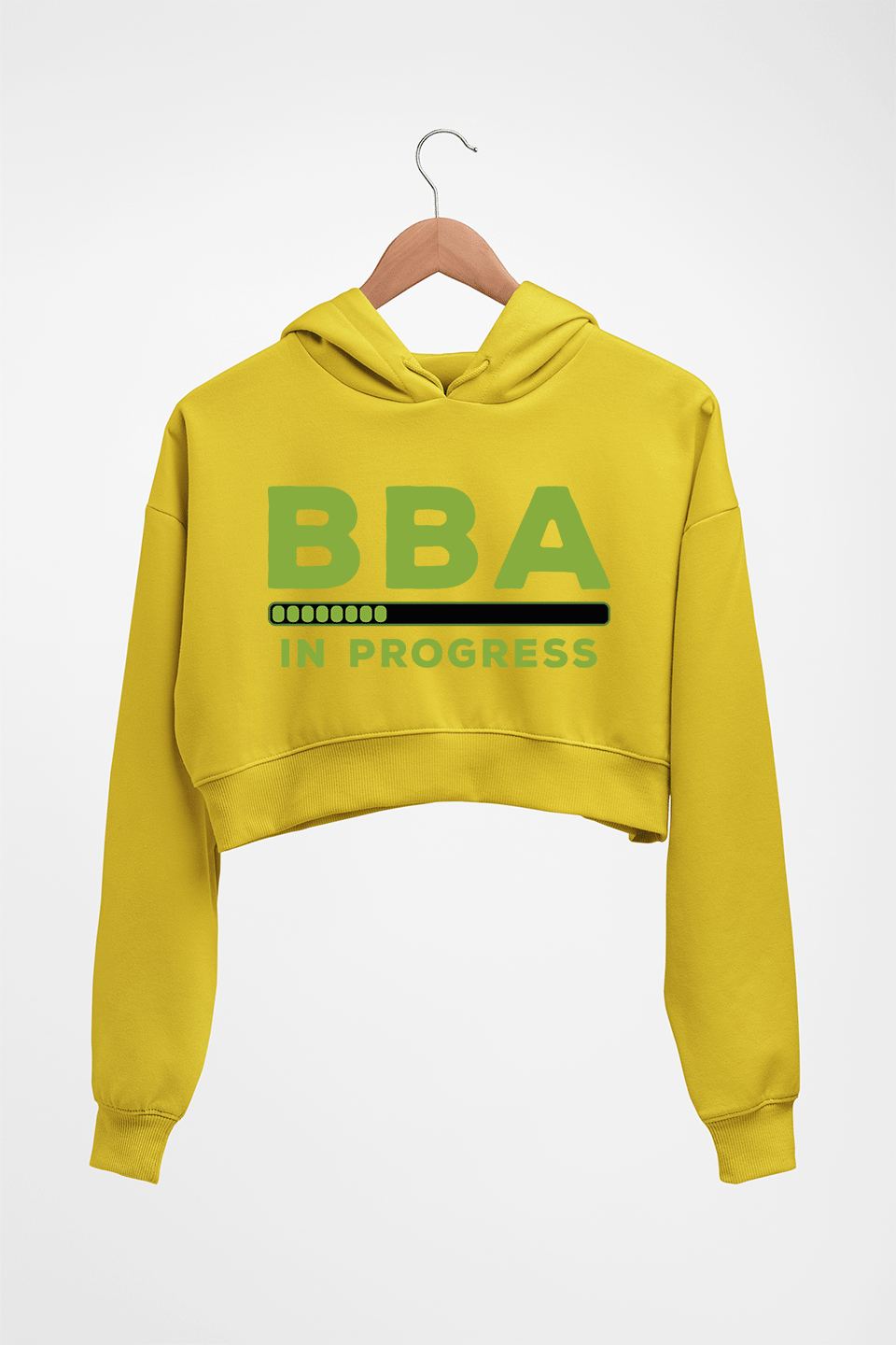 BBA Crop HOODIE FOR WOMEN-Mustard Yellow-Ektarfa.online