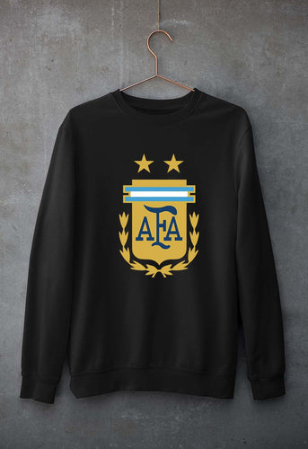 Argentina Football Unisex Sweatshirt for Men/Women-S(40 Inches)-Black-Ektarfa.online