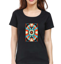 Load image into Gallery viewer, Psychedelic Peace and Love T-Shirt for Women-Black-Ektarfa.online
