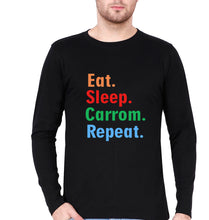 Load image into Gallery viewer, Carrom Full Sleeves T-Shirt for Men-Black-Ektarfa.online
