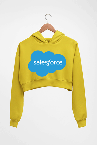 Salesforce Crop HOODIE FOR WOMEN-Mustard Yellow-Ektarfa.online