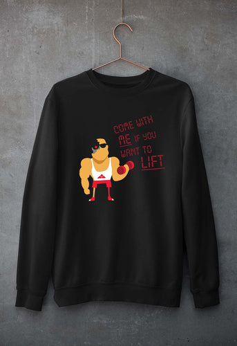 Gym Unisex Sweatshirt for Men/Women-Black-Ektarfa.online