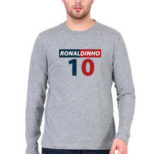 Load image into Gallery viewer, Ronaldinho Full Sleeves T-Shirt for Men-Grey Melange-Ektarfa.online
