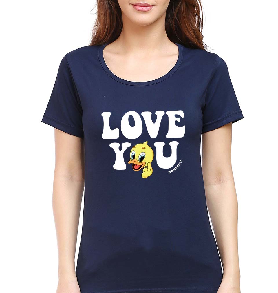 Domrebel Duck T-Shirt for Women-Navy Blue-Ektarfa.online