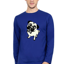 Load image into Gallery viewer, Pug Dog Full Sleeves T-Shirt for Men-S(38 Inches)-Royal Blue-Ektarfa.online
