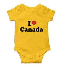 Load image into Gallery viewer, I Love Canada Kids Romper For Baby Boy/Girl-0-5 Months(18 Inches)-Yellow-Ektarfa.online
