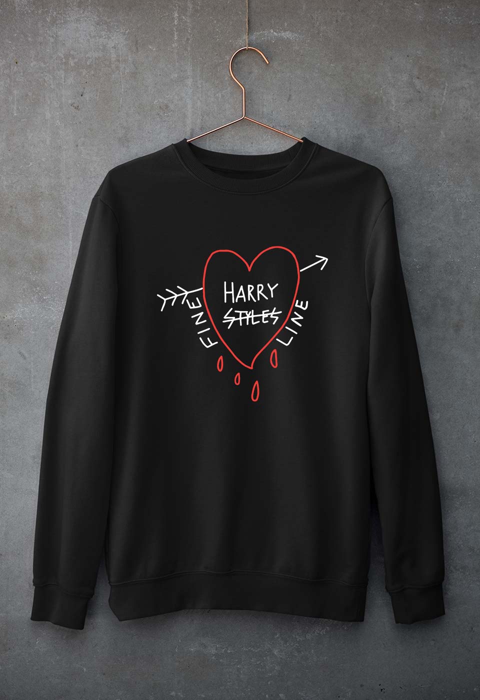 Harry Styles Unisex Sweatshirt for Men/Women-S(40 Inches)-Black-Ektarfa.online