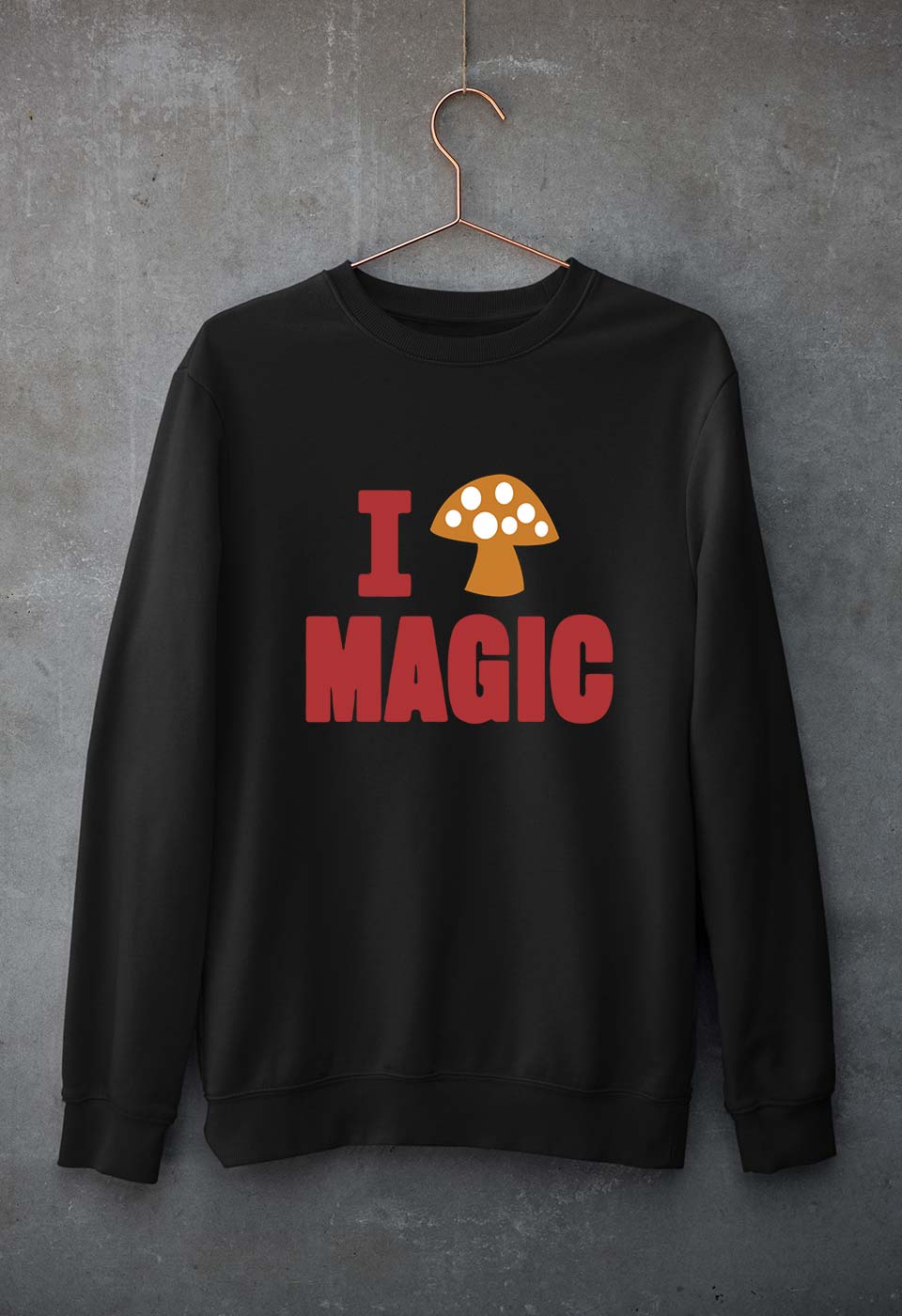 Mushroom Unisex Sweatshirt for Men/Women-Black-Ektarfa.online