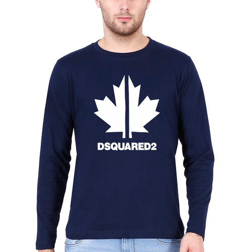 DSQUARED2 Full Sleeves T-Shirt for Men-Navy Blue-Ektarfa.online