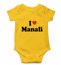 Load image into Gallery viewer, I Love Manali Kids Romper For Baby Boy/Girl-0-5 Months(18 Inches)-Yellow-Ektarfa.online
