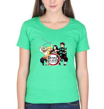 Load image into Gallery viewer, Demon Slayer T-Shirt for Women-Flag Green-Ektarfa.online
