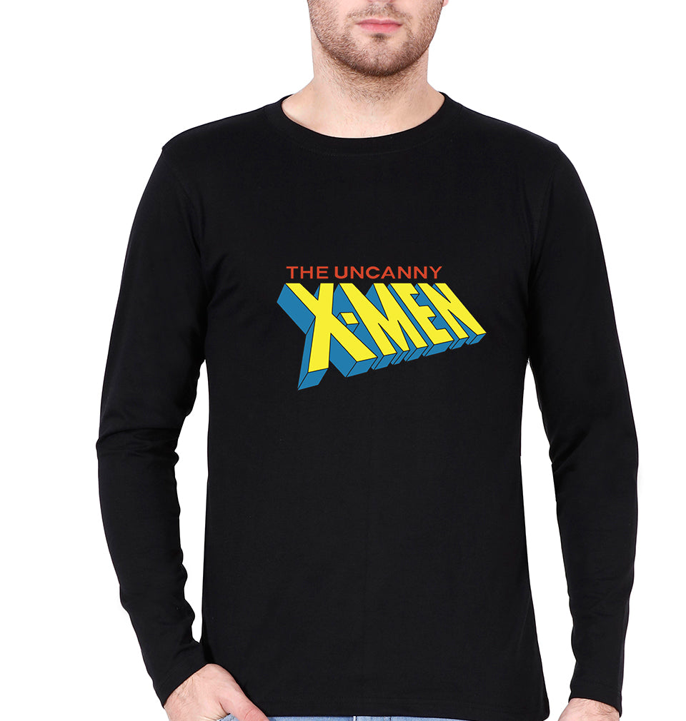 X-Men Full Sleeves T-Shirt for Men-Black-Ektarfa.online