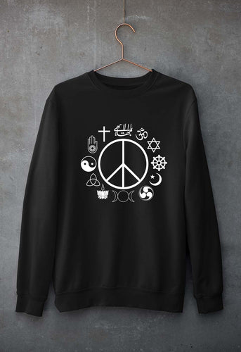 Peace Religious Symbols Unisex Sweatshirt for Men/Women-Black-Ektarfa.online