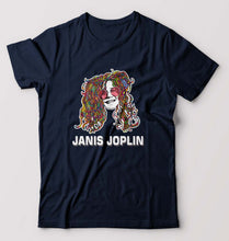 Load image into Gallery viewer, Janis Joplin T-Shirt for Men-Navy Blue-Ektarfa.online
