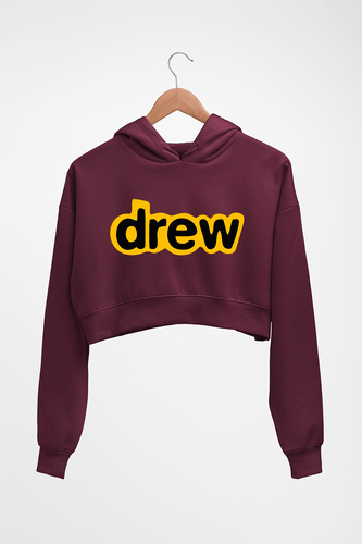Drew Crop HOODIE FOR WOMEN-Maroon-Ektarfa.online