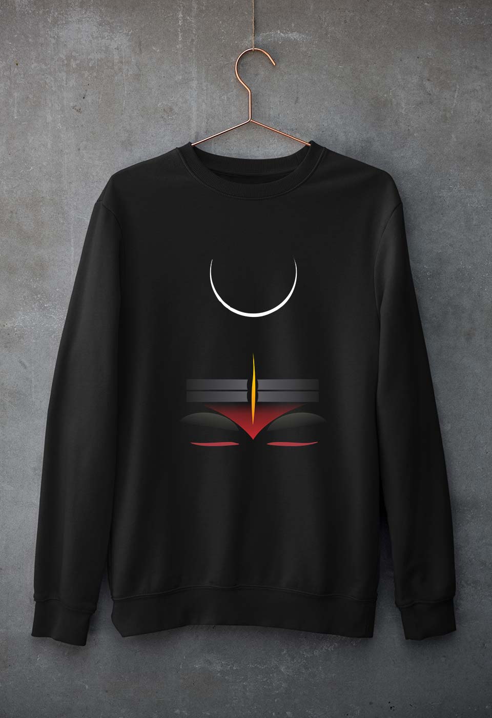 Mahakal Mahadev Bholenath Shiva Shivji Unisex Sweatshirt for Men/Women-Black-Ektarfa.online