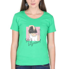 Load image into Gallery viewer, Stay Inspired T-Shirt for Women-XS(32 Inches)-Flag Green-Ektarfa.online
