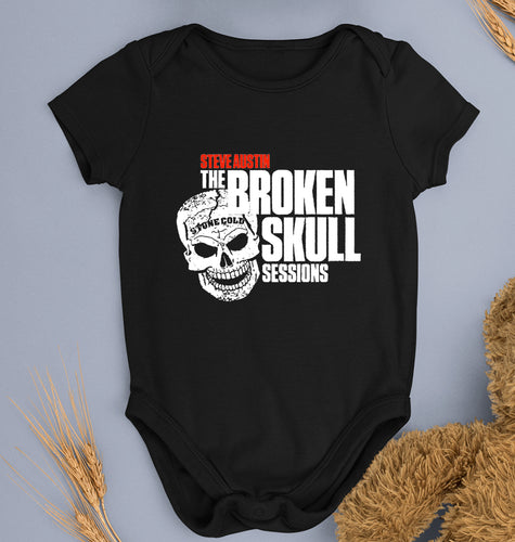 Stone Cold Steve Austin (WWE) Kids Romper For Baby Boy/Girl-0-5 Months(18 Inches)-Black-Ektarfa.online