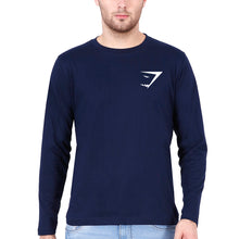 Load image into Gallery viewer, Gymshark Full Sleeves T-Shirt for Men-S(38 Inches)-Navy Blue-Ektarfa.online
