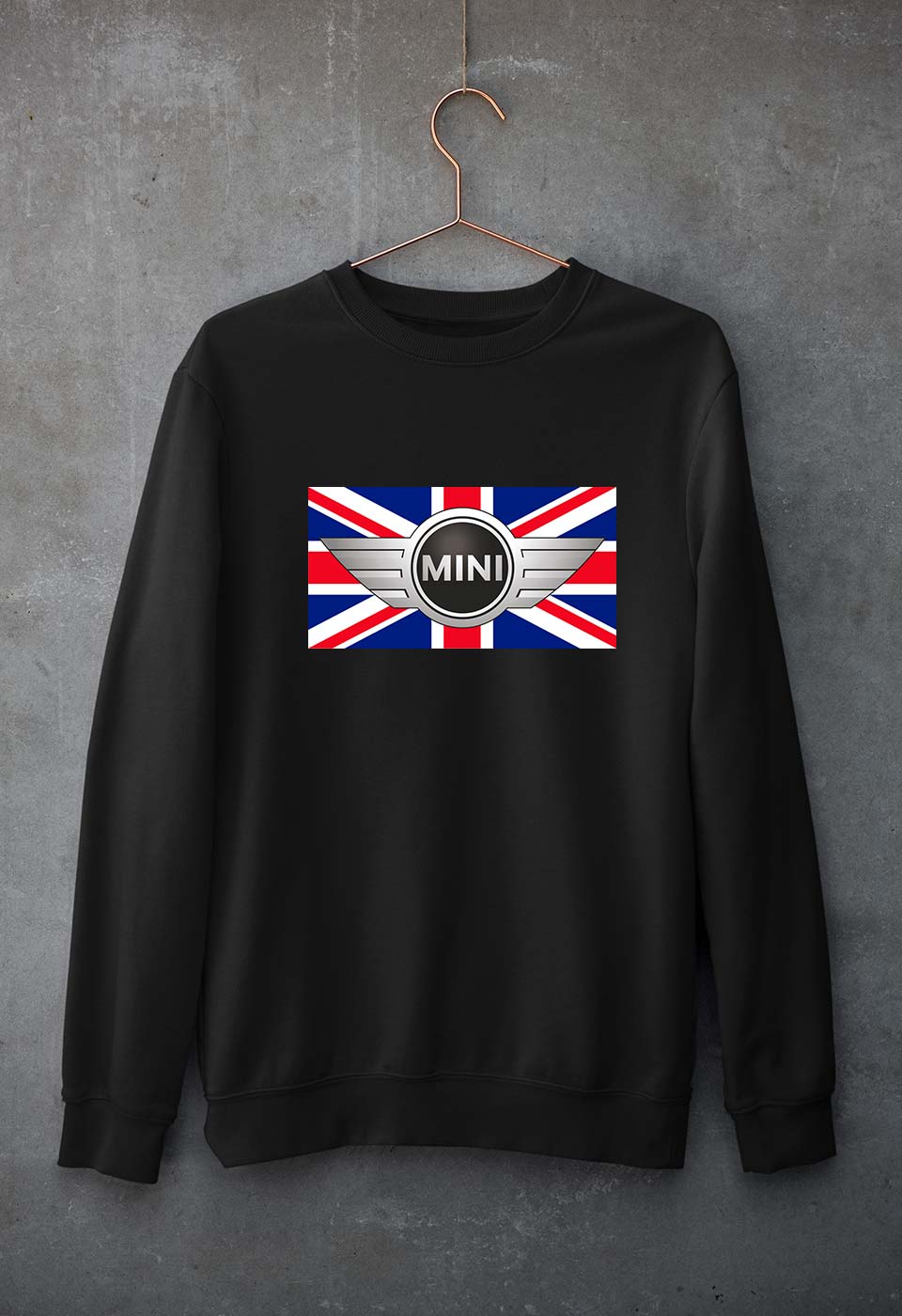 Mini Cooper Unisex Sweatshirt for Men/Women-S(40 Inches)-Black-Ektarfa.online