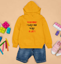 Load image into Gallery viewer, Warning Hoodie for Boy/Girl-1-2 Years(24 Inches)-Mustard Yellow-Ektarfa.online
