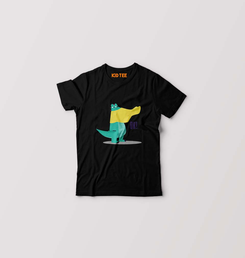 Crocodile Kids T-Shirt for Boy/Girl-Black-Ektarfa.online