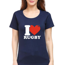 Load image into Gallery viewer, I Love Rugby T-Shirt for Women
