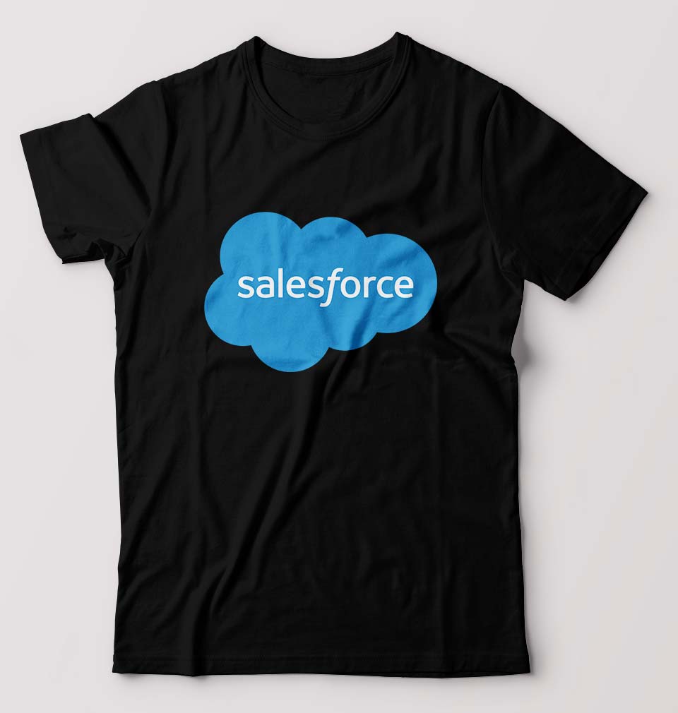 Salesforce T-Shirt for Men-S(38 Inches)-Black-Ektarfa.online