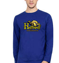 Load image into Gallery viewer, Hufflepuff Harry Potter Full Sleeves T-Shirt for Men-S(38 Inches)-Royal Blue-Ektarfa.online
