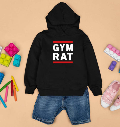 Gym Rat Kids Hoodie for Boy/Girl-Black-Ektarfa.online