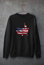 Load image into Gallery viewer, USA America Unisex Sweatshirt for Men/Women-S(40 Inches)-Black-Ektarfa.online
