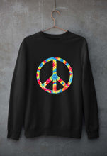 Load image into Gallery viewer, Trippy Psychedelic Peace Unisex Sweatshirt for Men/Women-Black-Ektarfa.online
