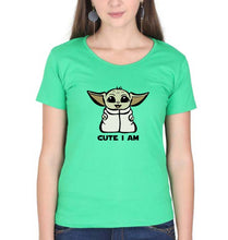 Load image into Gallery viewer, Yoda Star Wars T-Shirt for Women-Flag Green-Ektarfa.online
