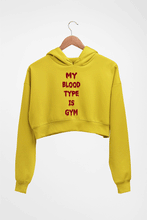 Load image into Gallery viewer, Gym Crop HOODIE FOR WOMEN-Mustard Yellow-Ektarfa.online
