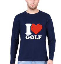 Load image into Gallery viewer, I Love Golf T Full Sleeves T-Shirt for Men-Navy Blue-Ektarfa.online
