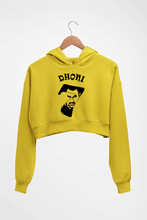 Load image into Gallery viewer, MS Dhoni (MSD) Crop HOODIE FOR WOMEN-Mustard yellow-Ektarfa.online
