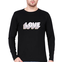 Load image into Gallery viewer, Love Full Sleeves T-Shirt for Men-S(38 Inches)-Black-Ektarfa.online
