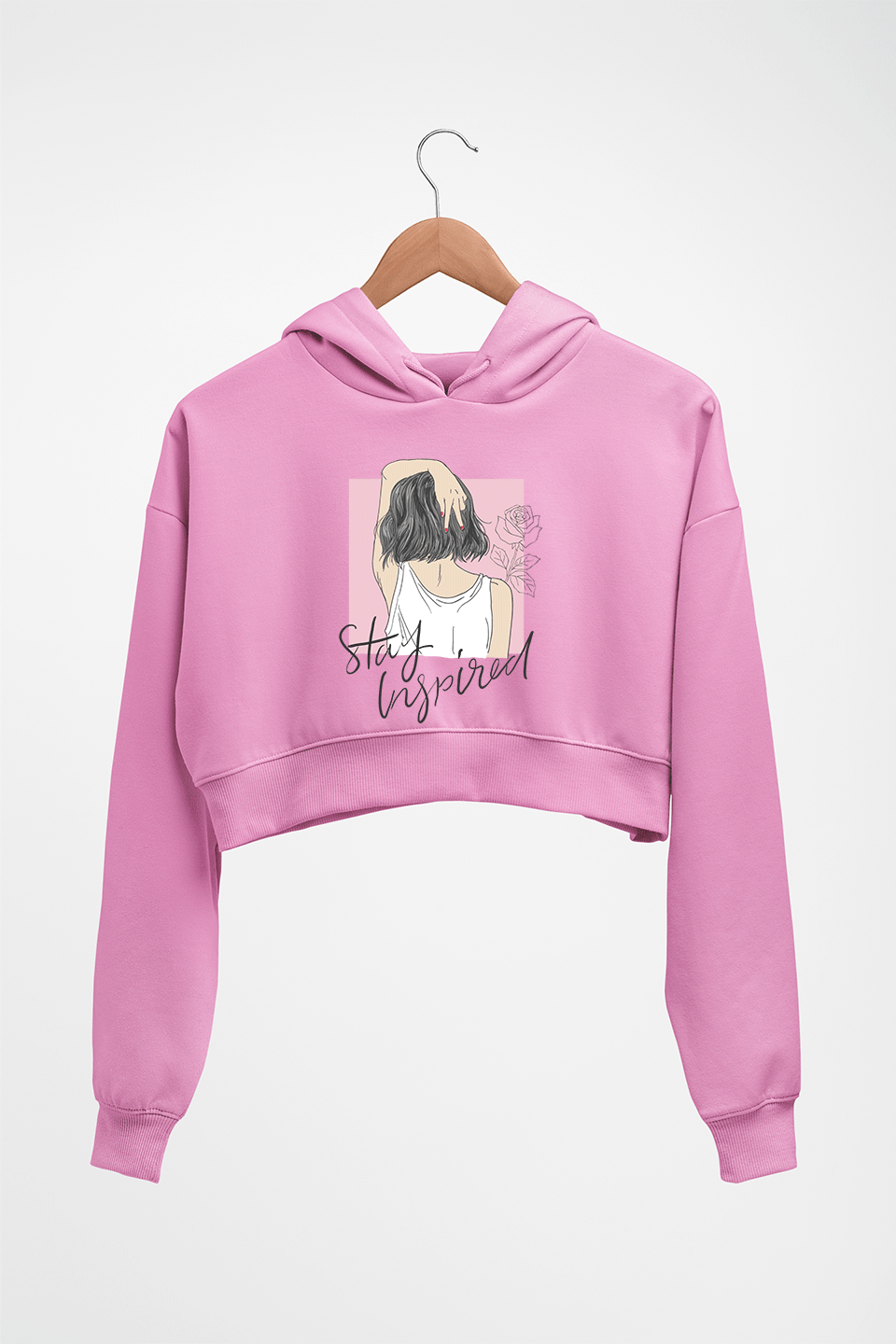 Stay Inspired Crop HOODIE FOR WOMEN