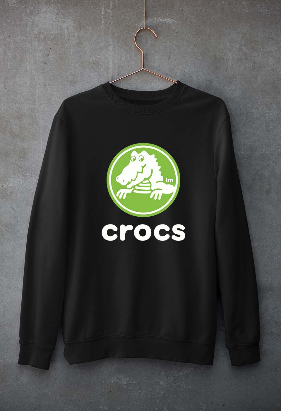 Crocs Unisex Sweatshirt for Men/Women-Black-Ektarfa.online