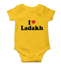 Load image into Gallery viewer, I Love Ladakh Kids Romper For Baby Boy/Girl-0-5 Months(18 Inches)-Yellow-Ektarfa.online
