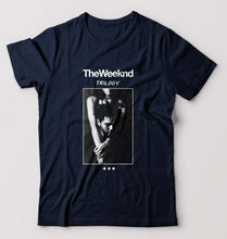 Load image into Gallery viewer, The Weeknd Trilogy T-Shirt for Men-S(38 Inches)-Navy Blue-Ektarfa.online
