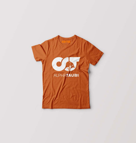 Scuderia AlphaTauri Kids T-Shirt for Boy/Girl-Orange-Ektarfa.online