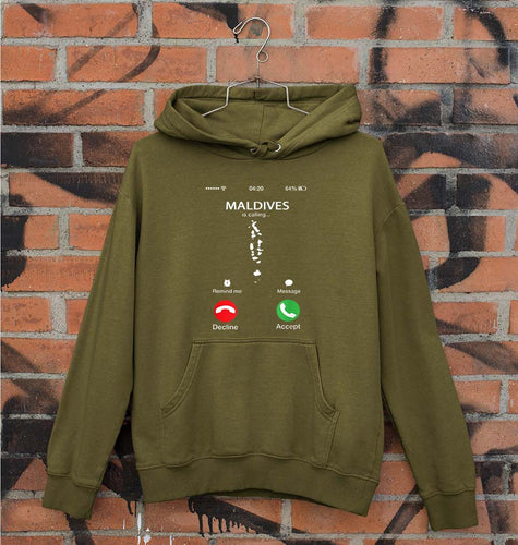 Maldives Calling Unisex Hoodie for Men/Women-Olive Green-Ektarfa.online