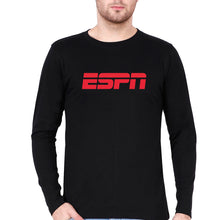 Load image into Gallery viewer, ESPN Full Sleeves T-Shirt for Men-Black-Ektarfa.online
