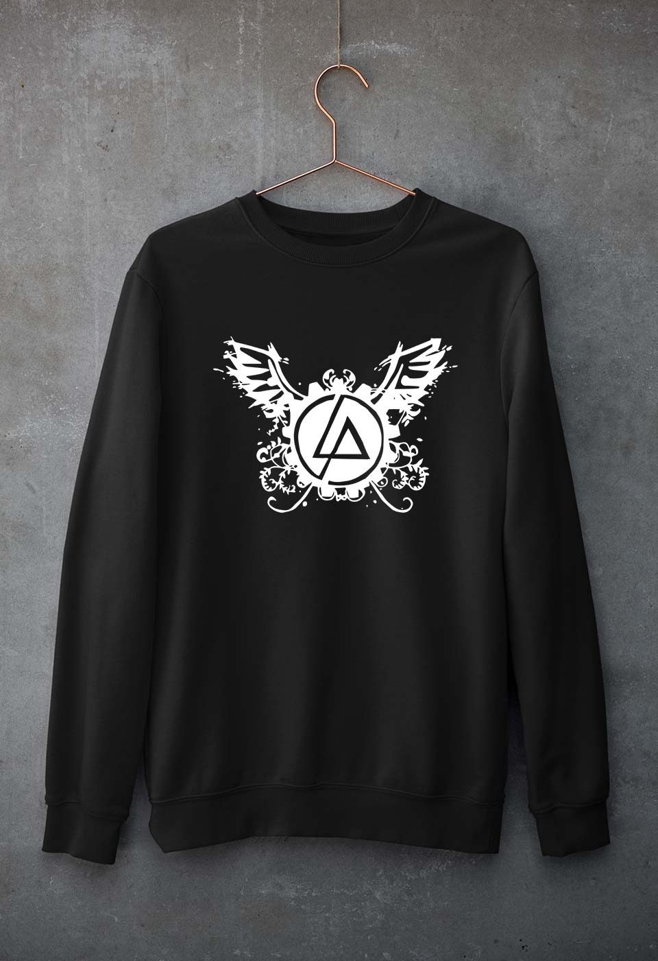 Linkin Park Unisex Sweatshirt for Men/Women-S(40 Inches)-Black-Ektarfa.online