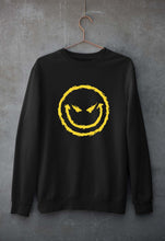 Load image into Gallery viewer, Evil Smile Emoji Unisex Sweatshirt for Men/Women-S(40 Inches)-Black-Ektarfa.online
