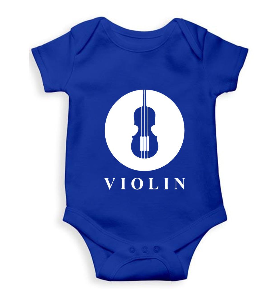 Violin Kids Romper For Baby Boy/Girl-0-5 Months(18 Inches)-Royal Blue-Ektarfa.online