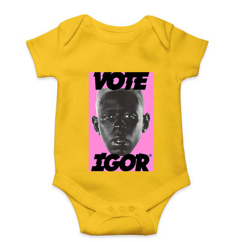 Igor Kids Romper For Baby Boy/Girl-0-5 Months(18 Inches)-Yellow-Ektarfa.online