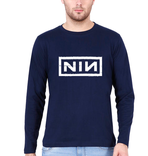 Nine Inch Nails Full Sleeves T-Shirt for Men-Navy Blue-Ektarfa.online